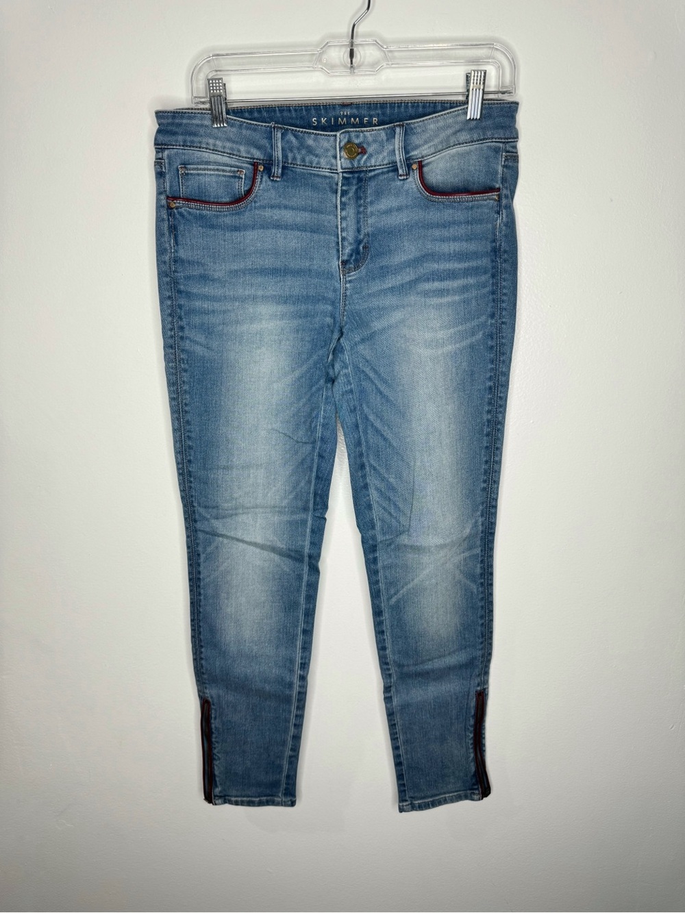 White‎ House Black Market The Skimmer Ankle Zip Stretch Skinny Jeans Women’s 6